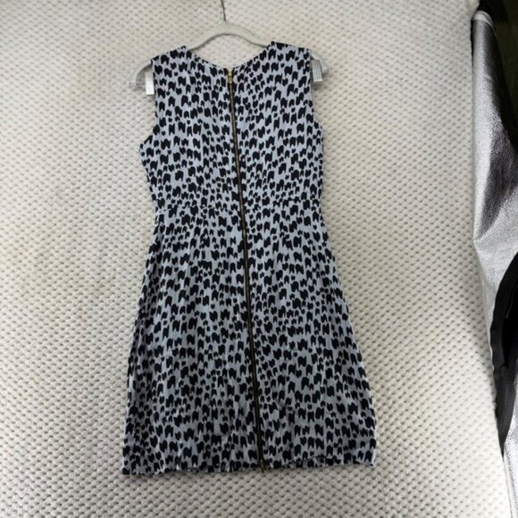 Diane von Furstenberg Dress DVF‎ Black Grey Print Sleeveless Exposed Zip Size 2 - Picture 5 of 9